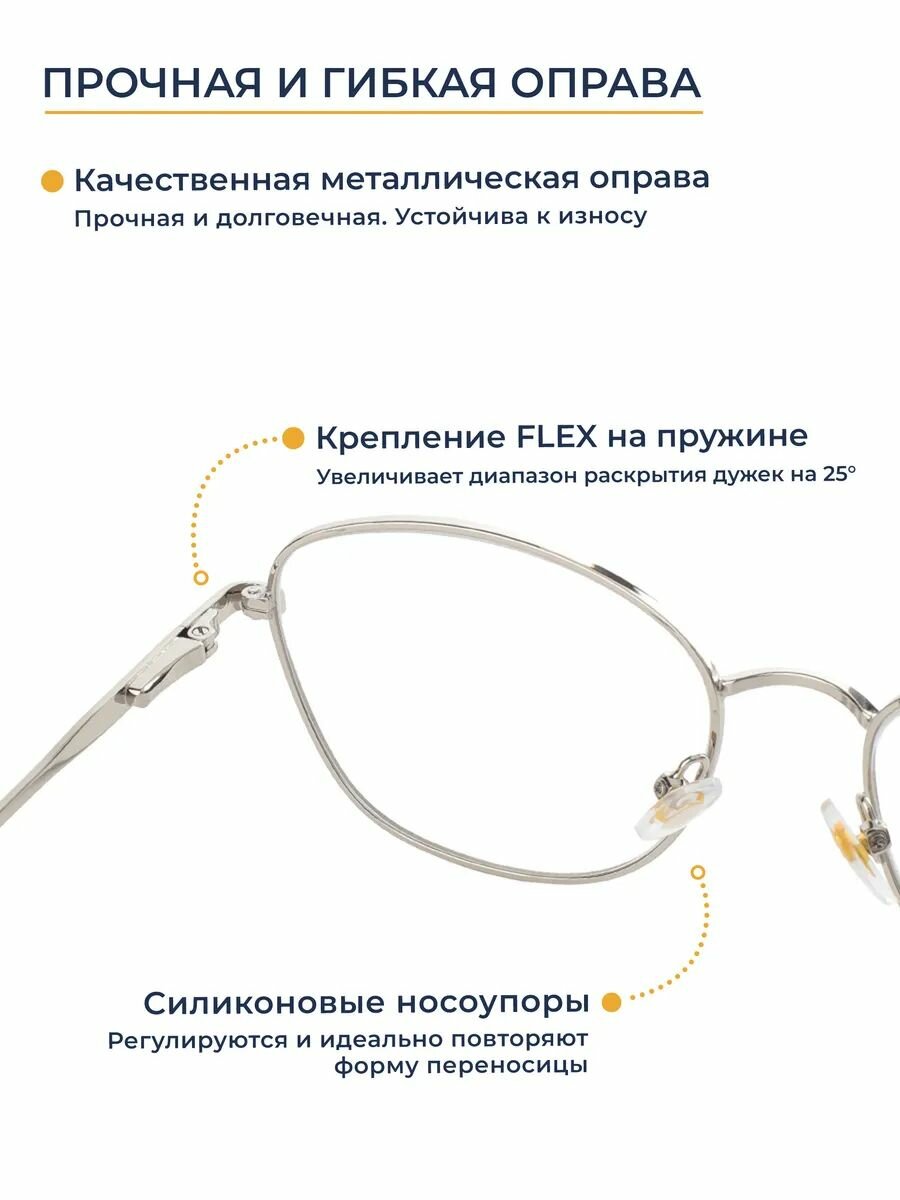 Изображение Очки для дали 60-62 с антибликом женские (-1.00) FAVARIT 7858 C3, цвет фиолетовый, без футляра, РЦ 60-62