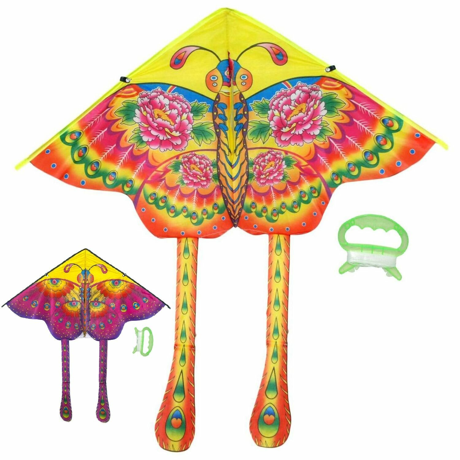 Воздушный змей Бабочка 84*47 см микс