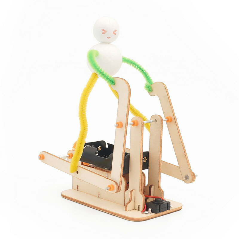 Деревянный customizable diy running robot stem образовательная игрушка для