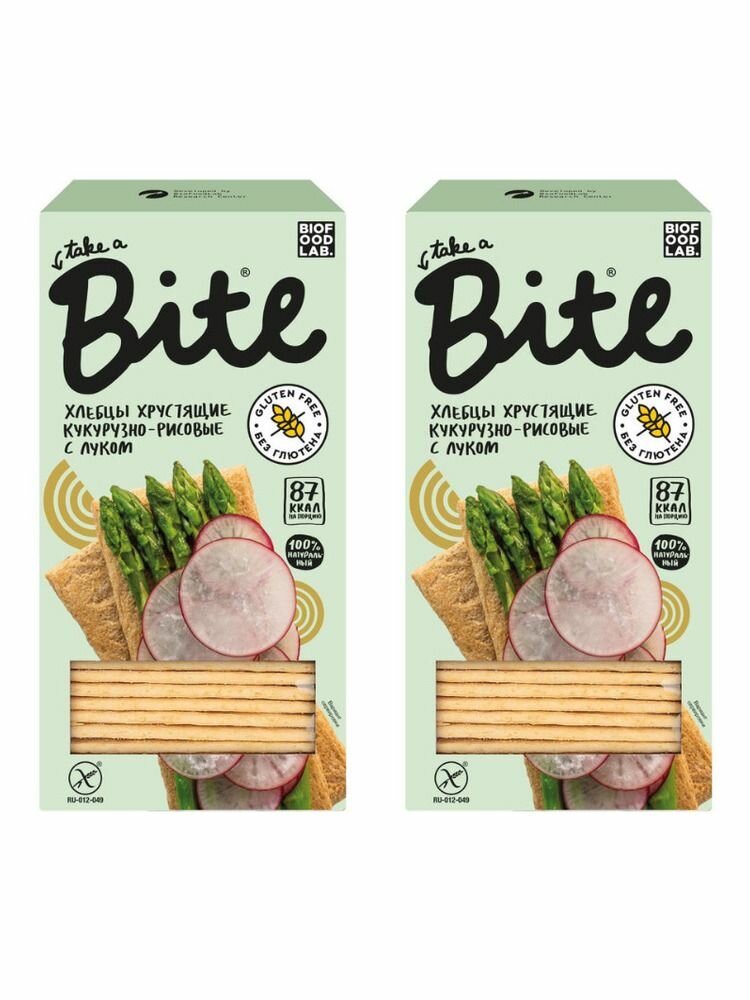 Take A Bite Хлебцы хрустящие кукурузно-рисовые с луком 150 г, 2 уп
