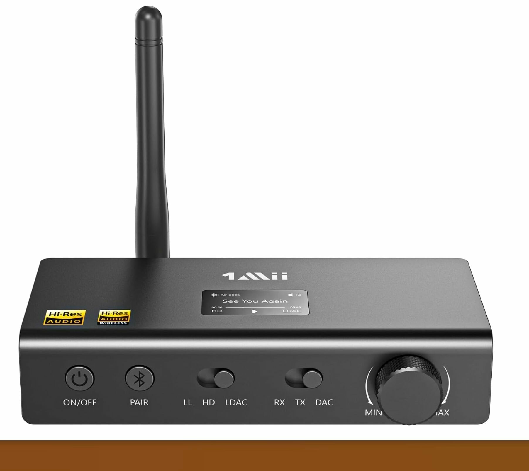 1Mii DS700 HiFi TV Bluetooth аудио передатчик приемник, беспроводной адаптер дальнего действия с аудиофильским ЦАП, LDAC, aptX HD/LL, OLED-дисплей