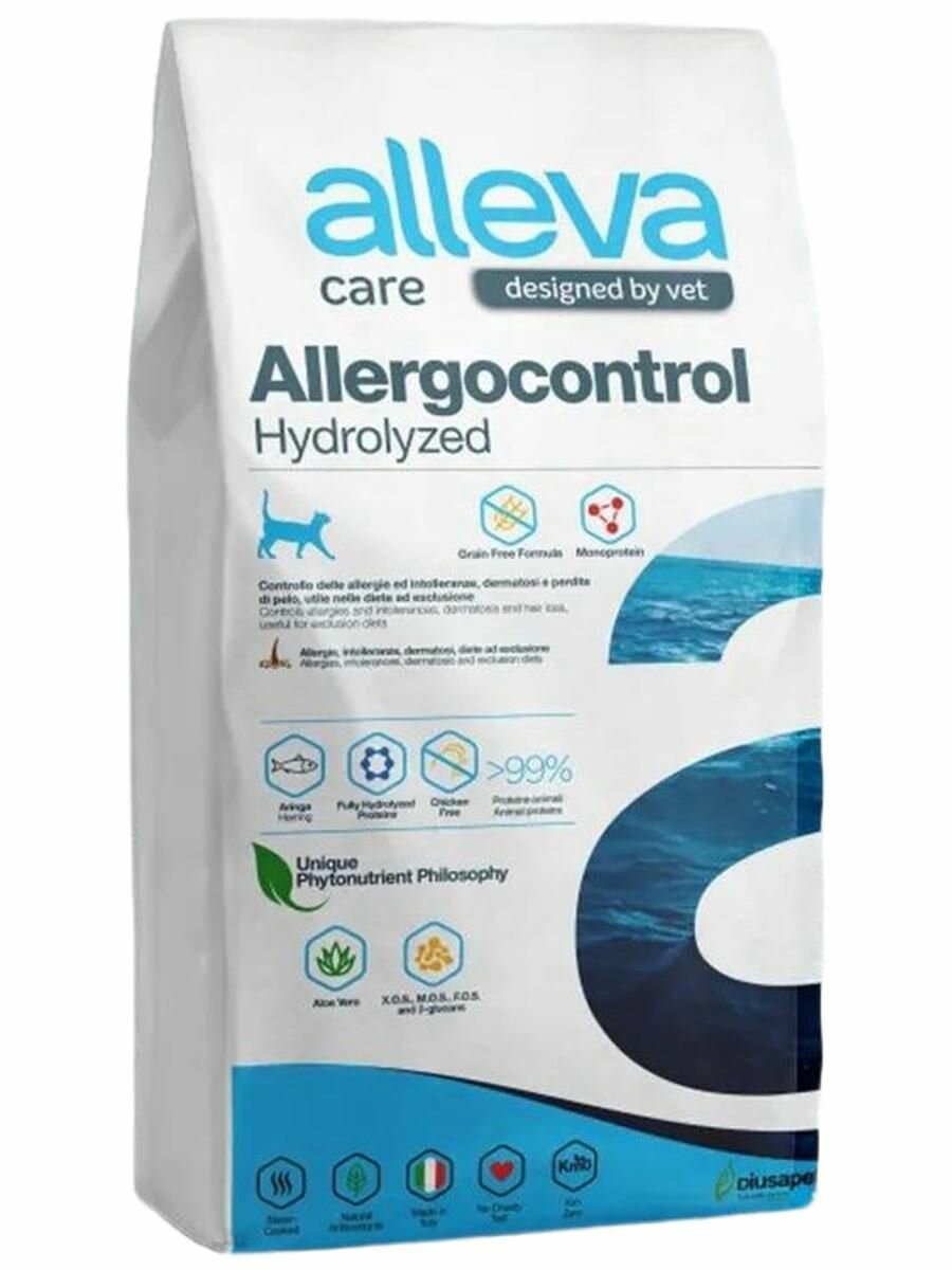 Alleva Care Cat Allergocontrol сухой диетический корм для взрослых кошек при пищевой аллергии - 5 кг
