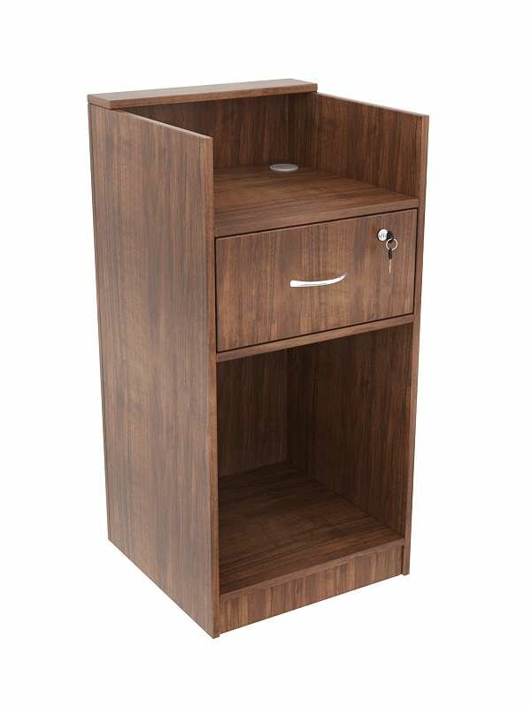 Прилавок Истра под кассу №2 с одним выдвижным ящиком, Орех