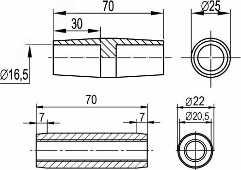 Муфта соединительная 16 мм DKC NE1304 — фото 1