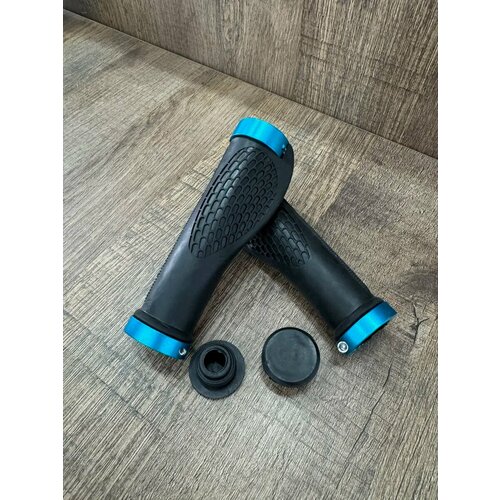 Ручки на руль велосипедные с алюминиевым наконечником, черные