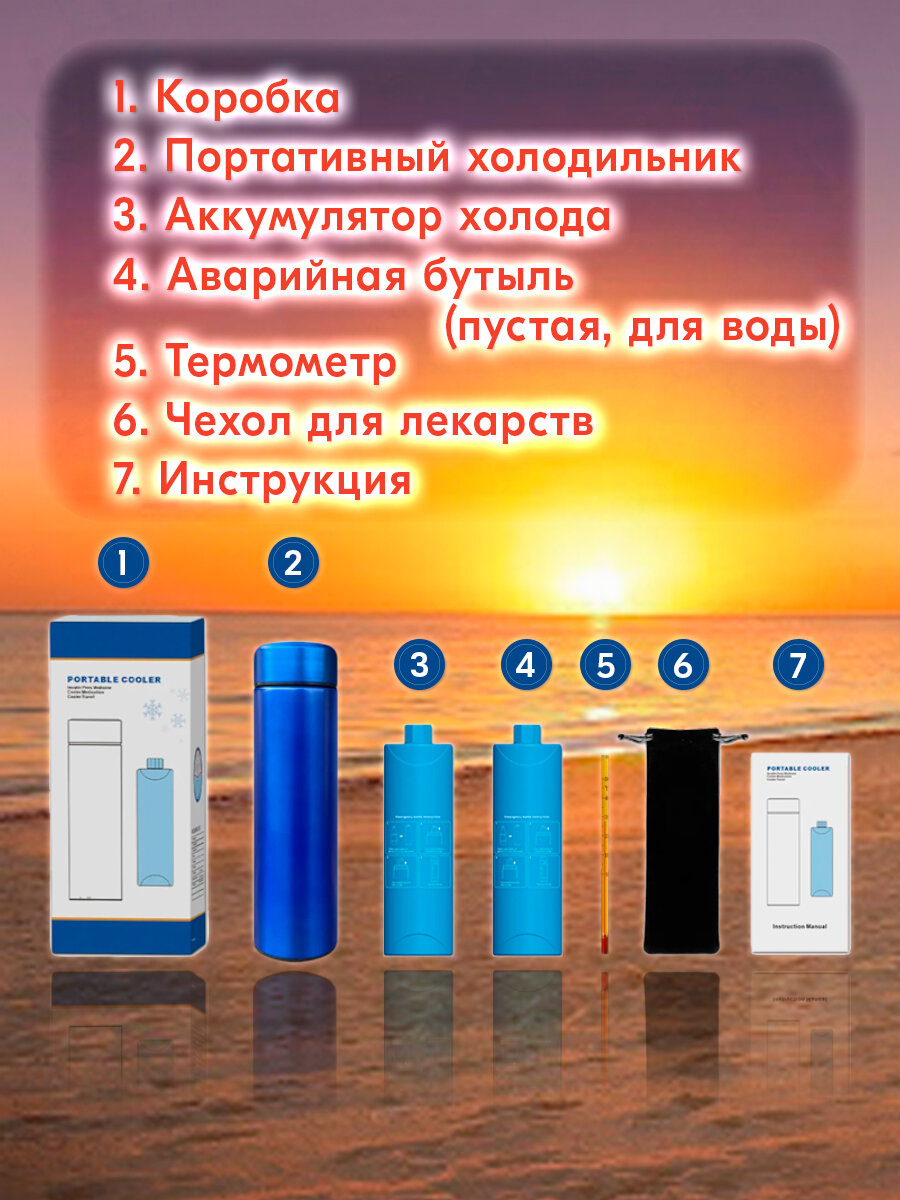Инсулины Термоконтейнер для инсулина, термопенал для лекарств, портативный холодильник