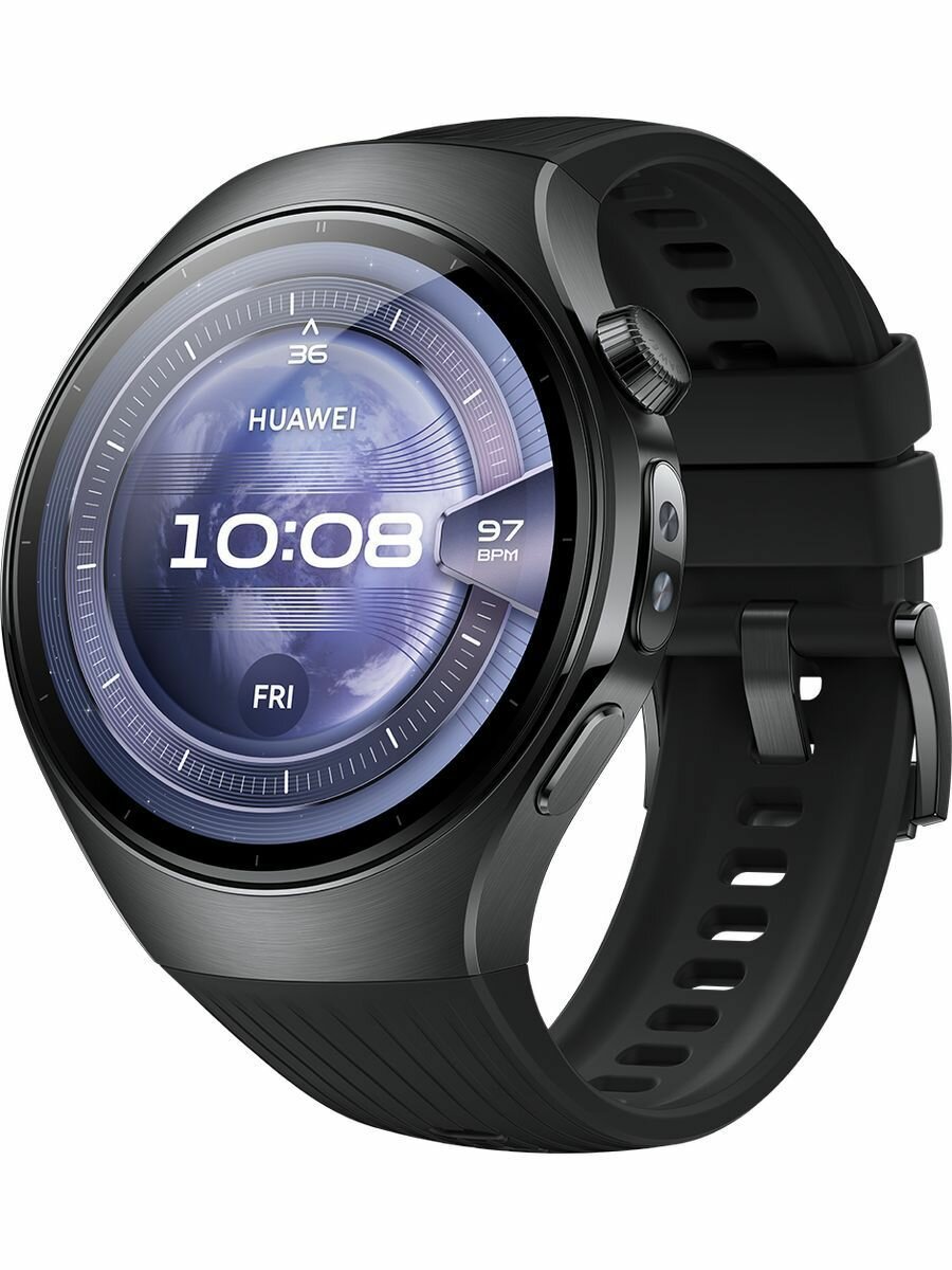 Умные часы Huawei Watch 5 LTE, HarmonyOS, 46 мм, 1.5 дюйм, 46 мм, Чёрные