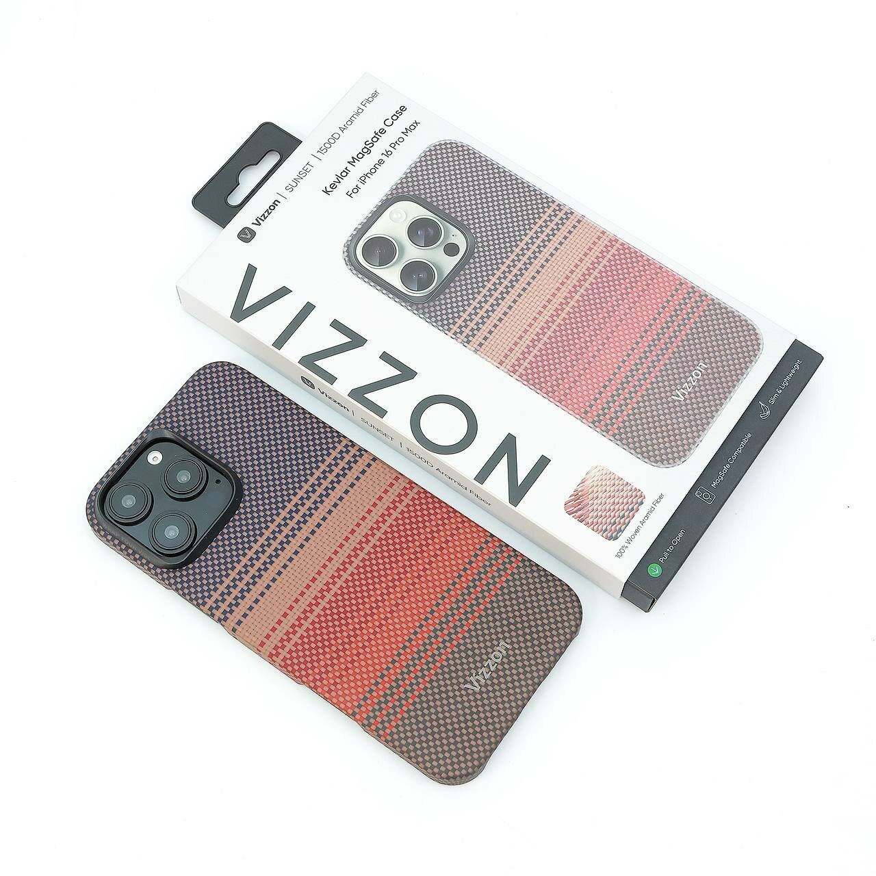 Чехол Vizzon "SUNSET", для iPhone 16 Pro Max, ударопрочный — фото 1