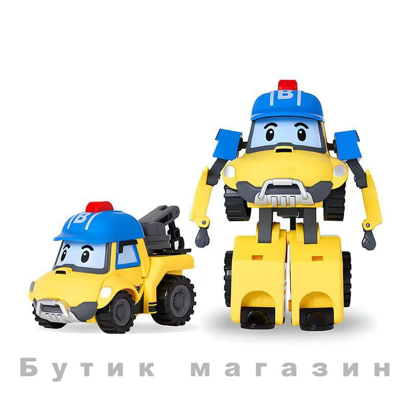 Игрушка робот трансформер Робокар Поли, Баки трансформер 10 см, Robocar Poli, Bucky
