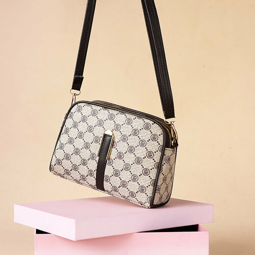 Сумка кросс-боди , фактура зернистая, бежевый