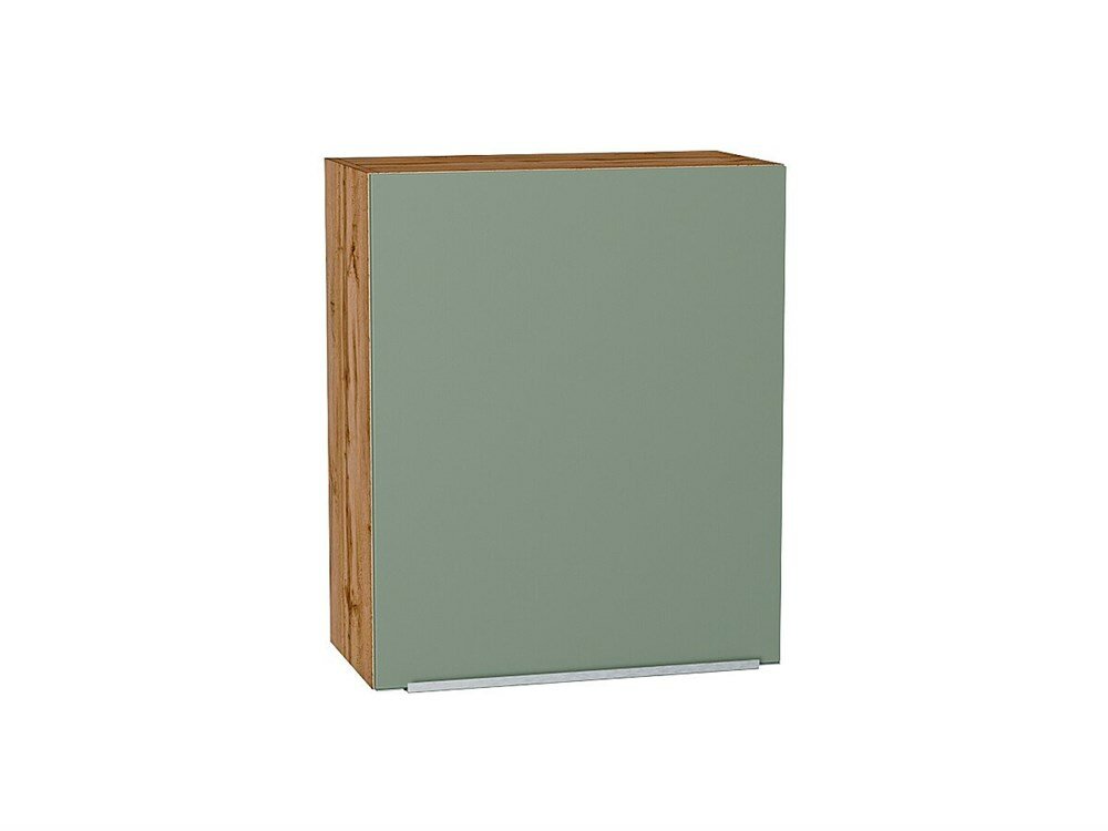 VVT Шкаф верхний с 1-ой дверцей Фьюжн Дуб Вотан, Silky Mint, 720, 600 В*Ш*Г 716*600*320, фасад МДФ Silky Mint, корпус Дуб Вотан Silky Mint