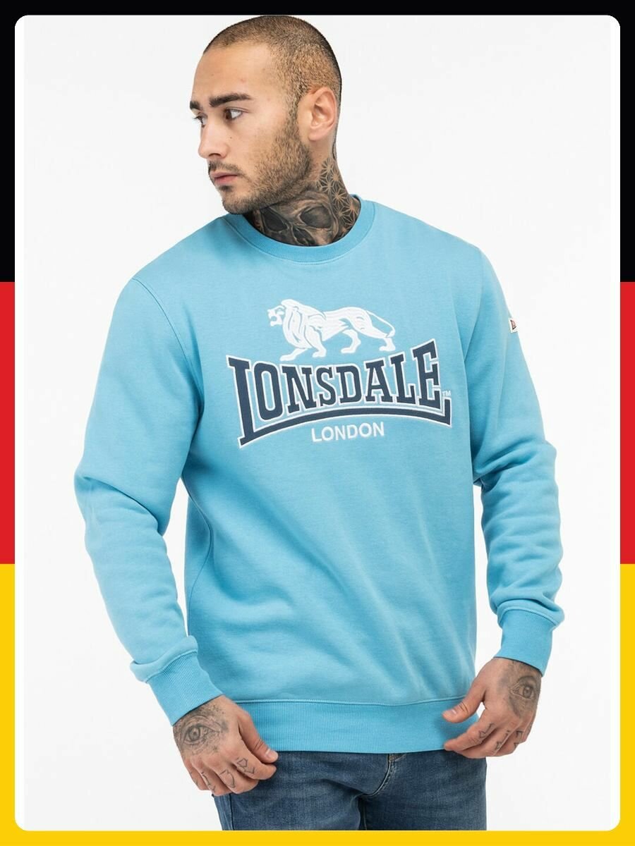 Свитшот LONSDALE, размер M, , голубой