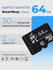 Карта памяти 64 гб micro sd class 10 для телефона без адаптера