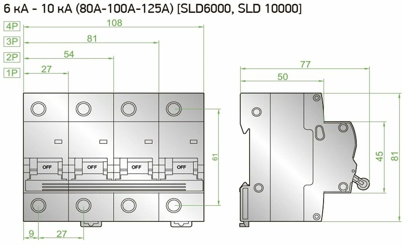 Автоматический выключатель SIGMA ELEKTRIK 3P C 80A 6kA — фото 1