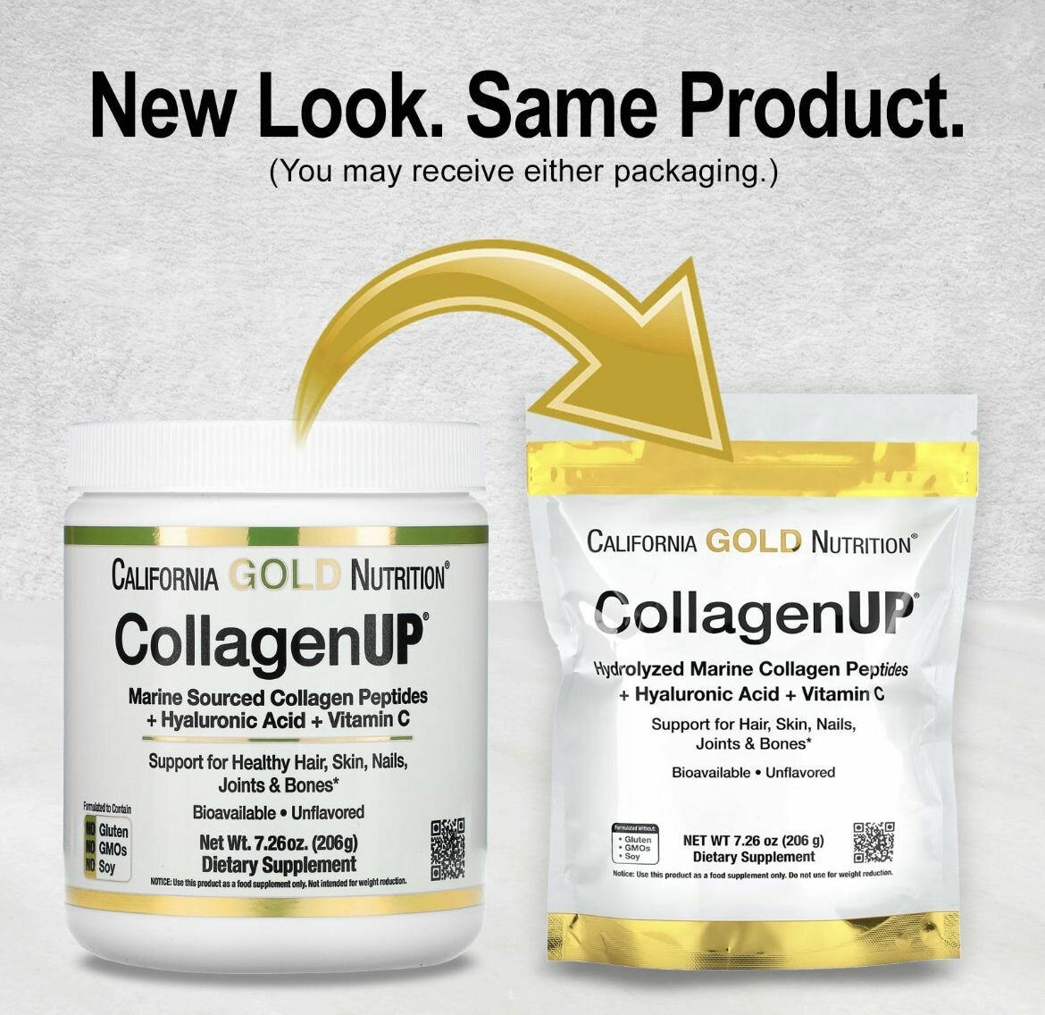 Коллаген California Gold Nutrition CollagenUP, морской, в порошке, 206 г