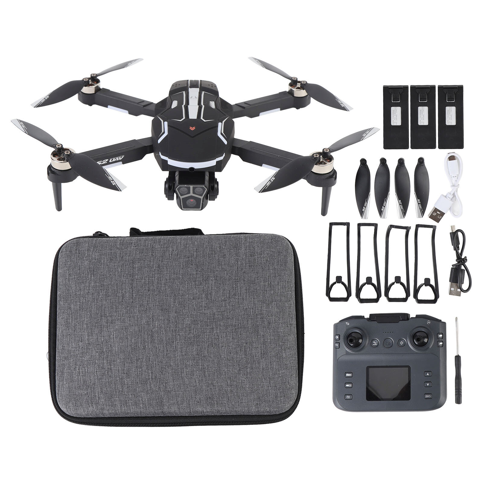 GPS-дрон Профессиональный 8K HD Двойные камеры RC Quadcopter с пультом дистанционного управления Жестовая съемка Препятствия Бесщеточный дрон Тройной аккумулятор