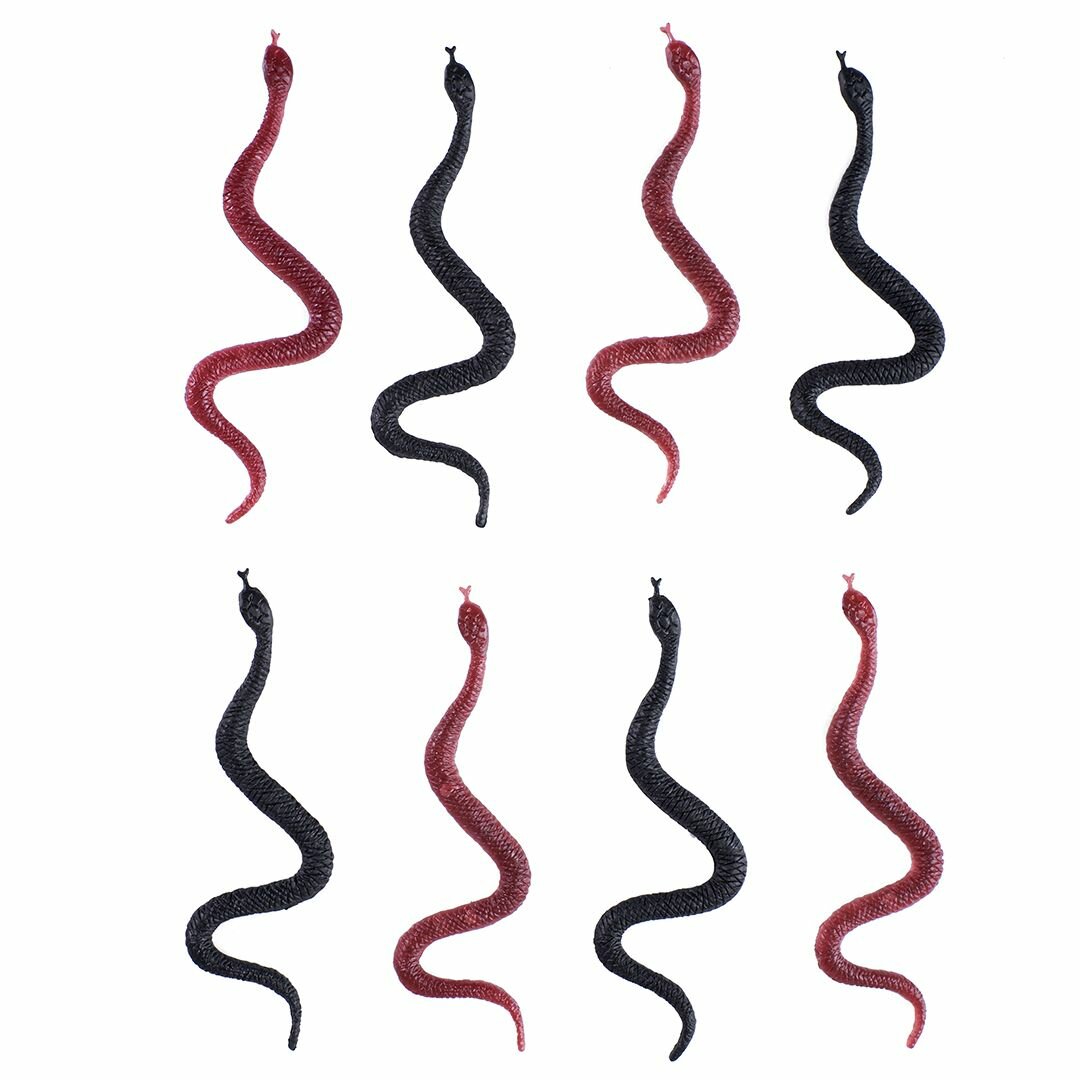 Украшение декоративное Волна веселья Змеи черный цвет коричневый 9х07 см 8 шт
