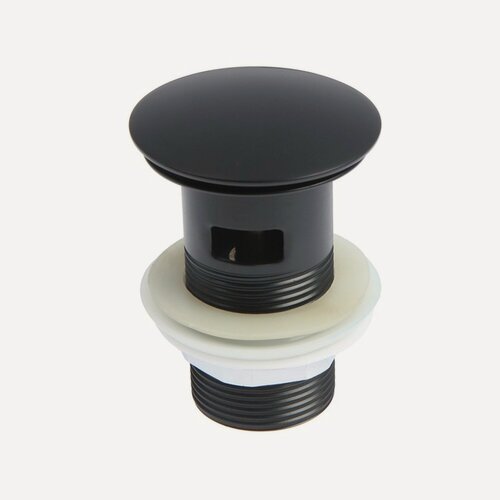 Изображение товара Донный клапан с переливом Accoona A480F-1, 1 1/4", с переливом, черный