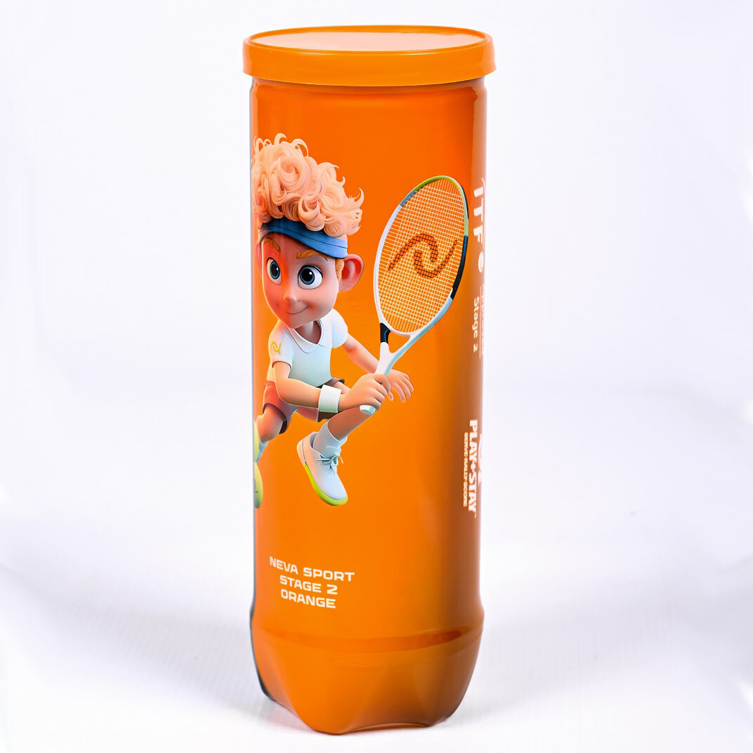 Мяч для большого тенниса детский NS Orange 5021005 упаковка 3 мяча желто-оранжевый