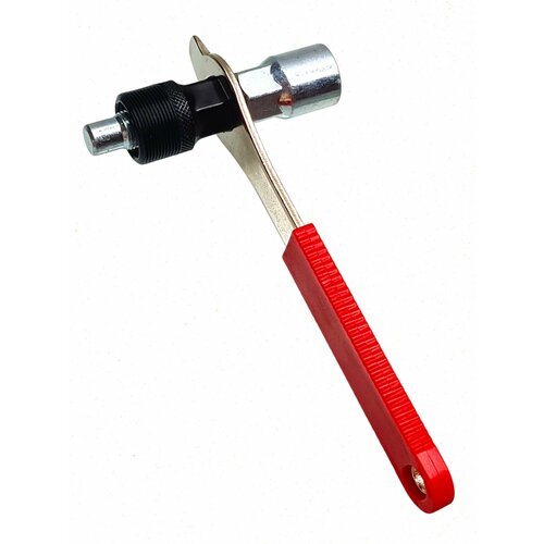 Съемник шатунов Kenli 8019, с ручкой, пластик/Cr-Mo, длина 16см, ключ 15мм, цвет красный