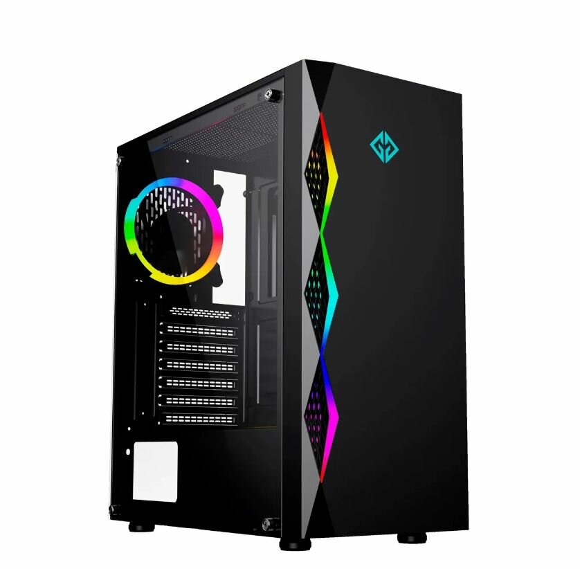 Компьютерный корпус GMNG OGC-G110 (OGC-G110) черный - Midi Tower, ATX, 3.5 мм jack (микрофон/аудио), USB 2.0 Type-A, USB 3.2 Gen 1 Type-A