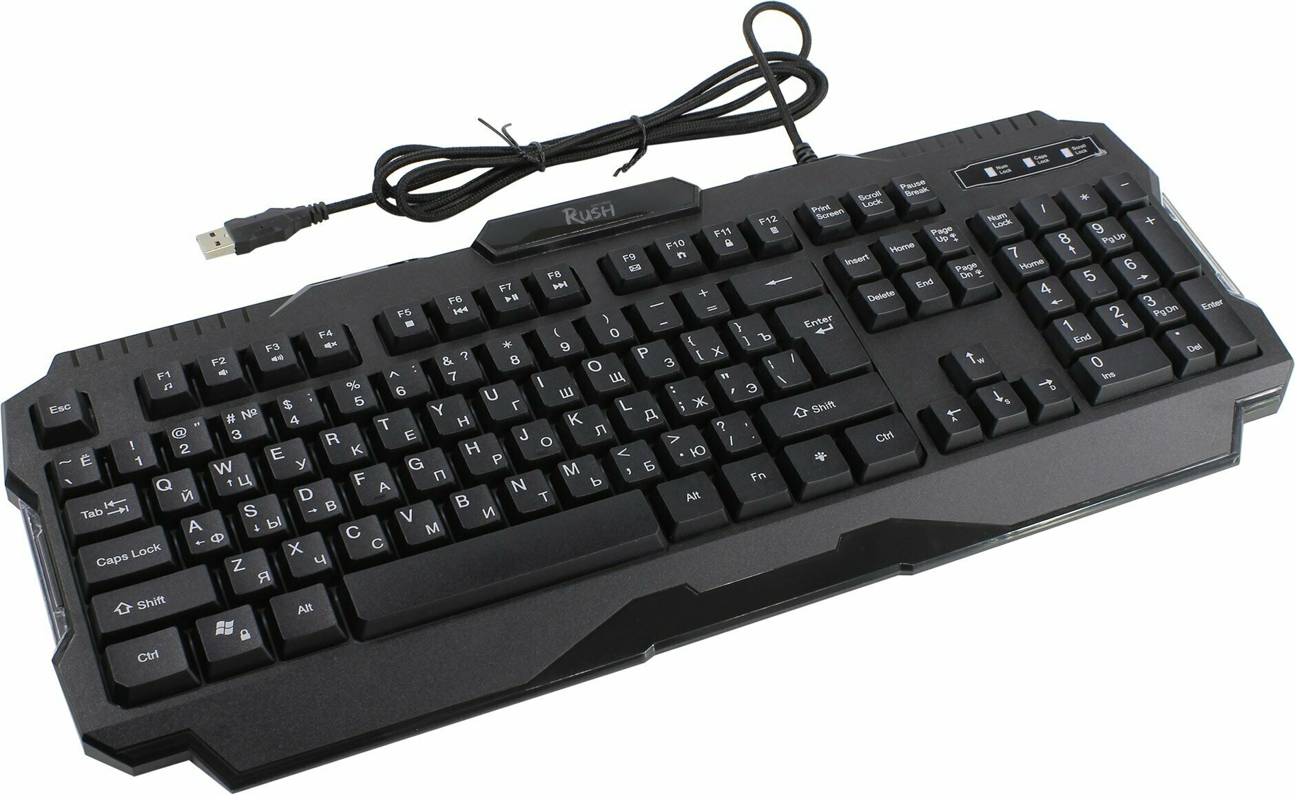 Клавиатура SmartBuy RUSH Warrior SBK-308G-K, USB, подсветка, 104 клавиши