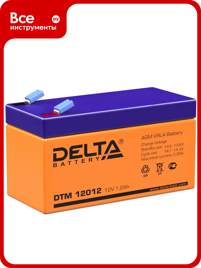 Батарея аккумуляторная Delta DTM 12012
