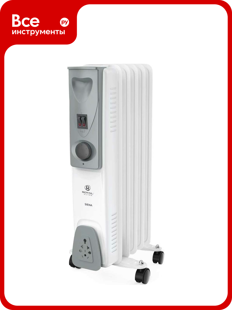 Масляный радиатор Royal Clima SIENA ROR-S7-1500M