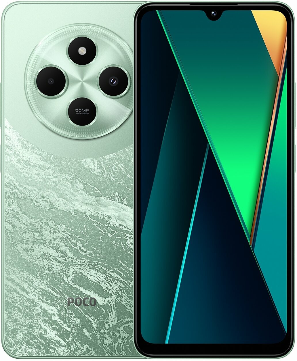 Смартфон Xiaomi Poco C75 256Gb 8Gb зеленый 3G 4G 2Sim 6.88" IPS 720x1640 And14 50Mpix 802.11 a/b/g/n
