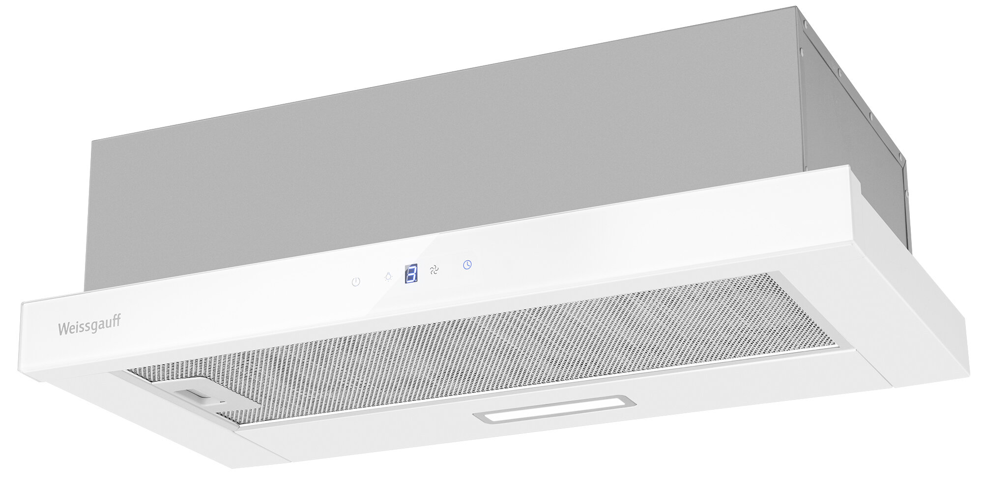 Кухонная встраиваемая вытяжка Weissgauff TEL 600 2M Touch White Glass