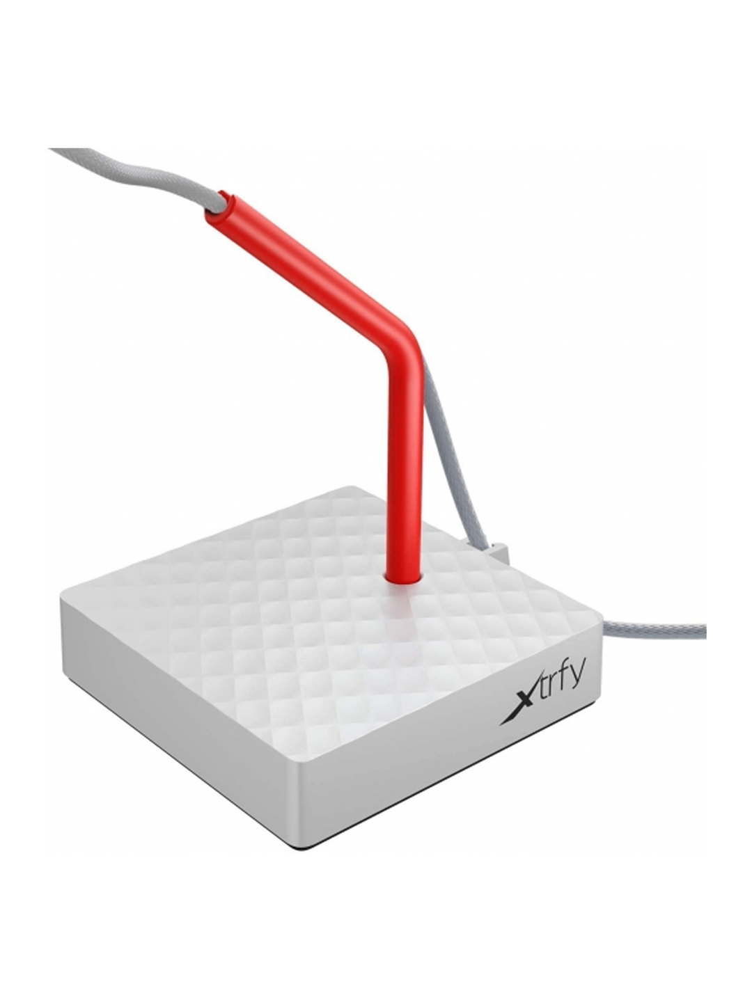 Держатель кабеля Xtrfy Retro B4, для мыши, белый, гибкий, силикон