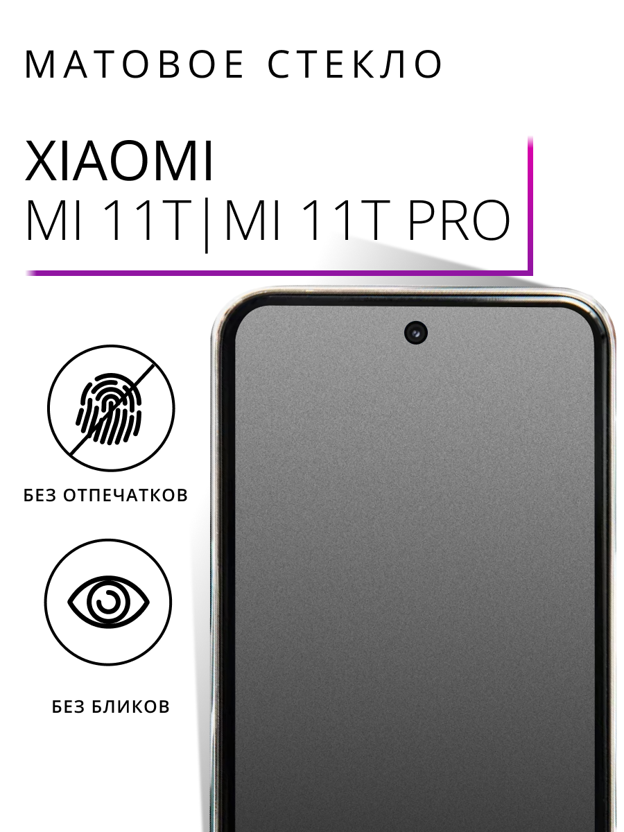 Матовое защитное стекло на Xiaomi 11T, 11T Pro, противоударное антибликовое
