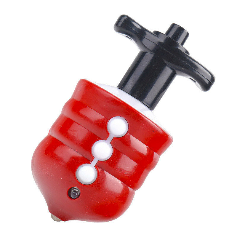 Kids led light wooden spinning top toy with music for entertainment and learning