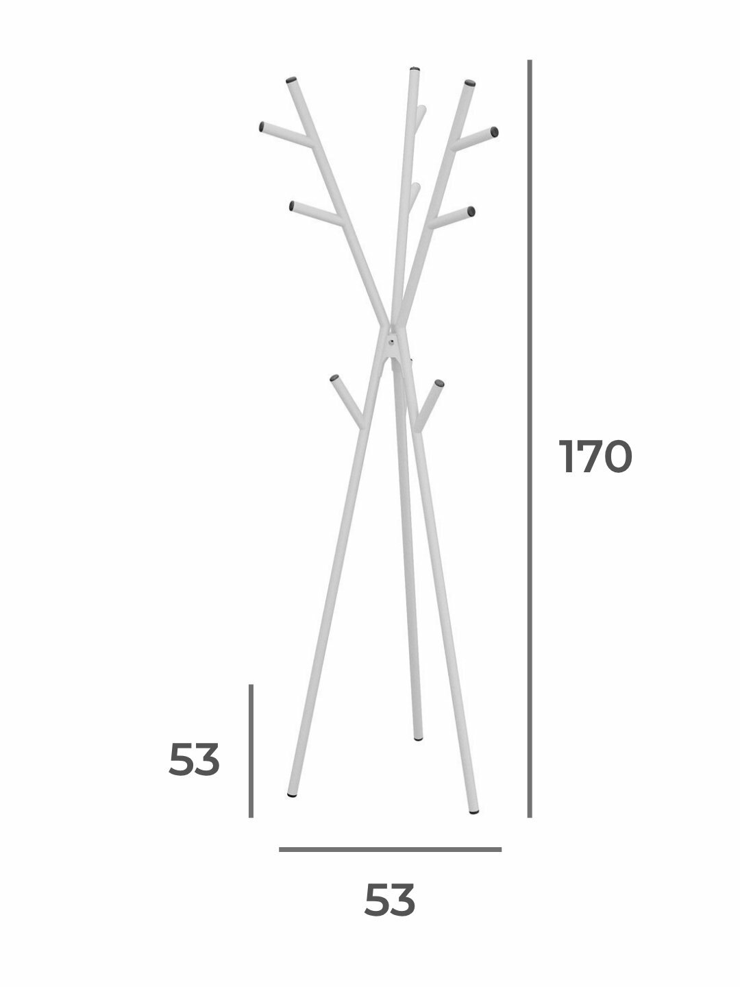 Напольная вешалка AIKO "Icepeak", для верхней одежды, 53x53x170см, белая — фото 1