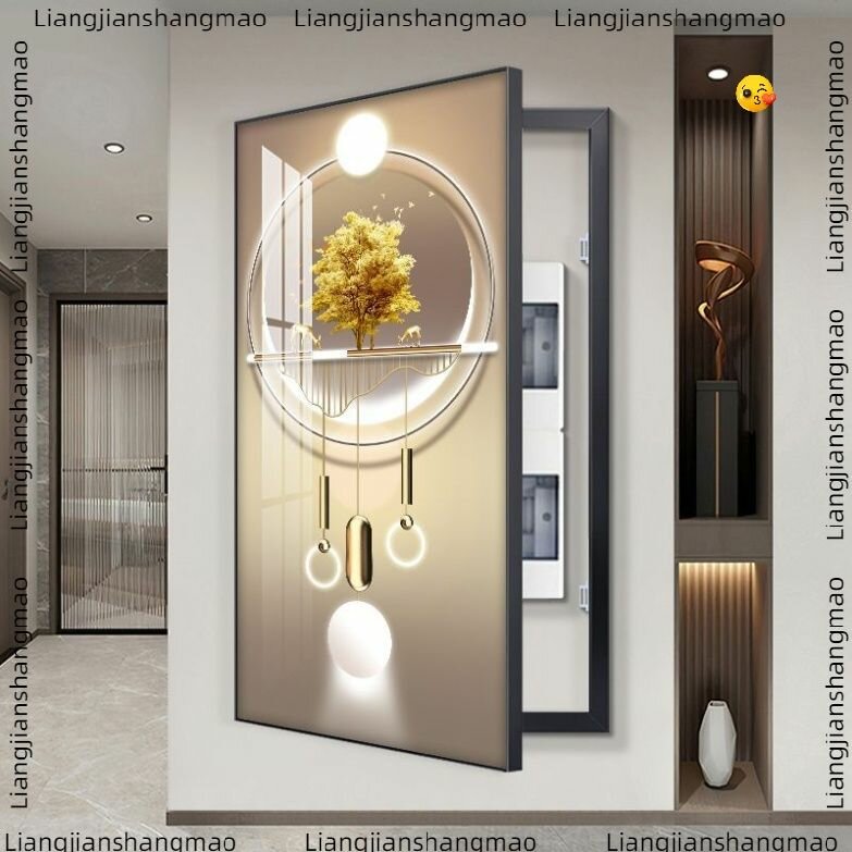 Эксклюзивная влагостойкая панель 40x60 см для электросчетчика с зеркальной поверхностью, фиксация без сверления