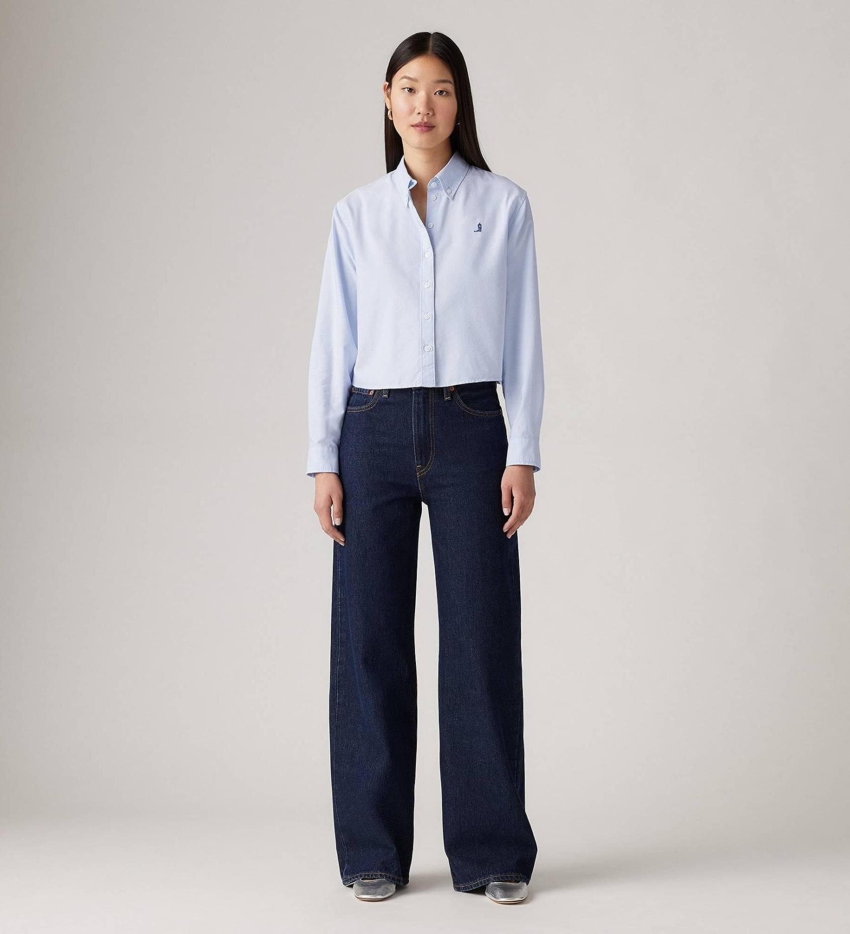 Джинсы широкие Levi's Ribcage Wide-Leg, размер 29/32 JEAN, синий — фото 1