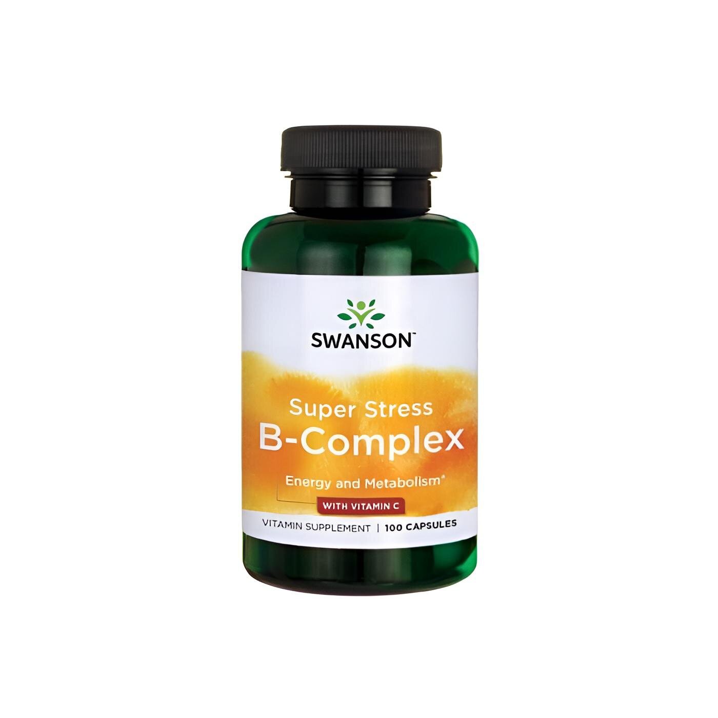 Swanson Super B Complex N100 — комплекс витаминов группы B для энергии и здоровья нервов, 100 капсул