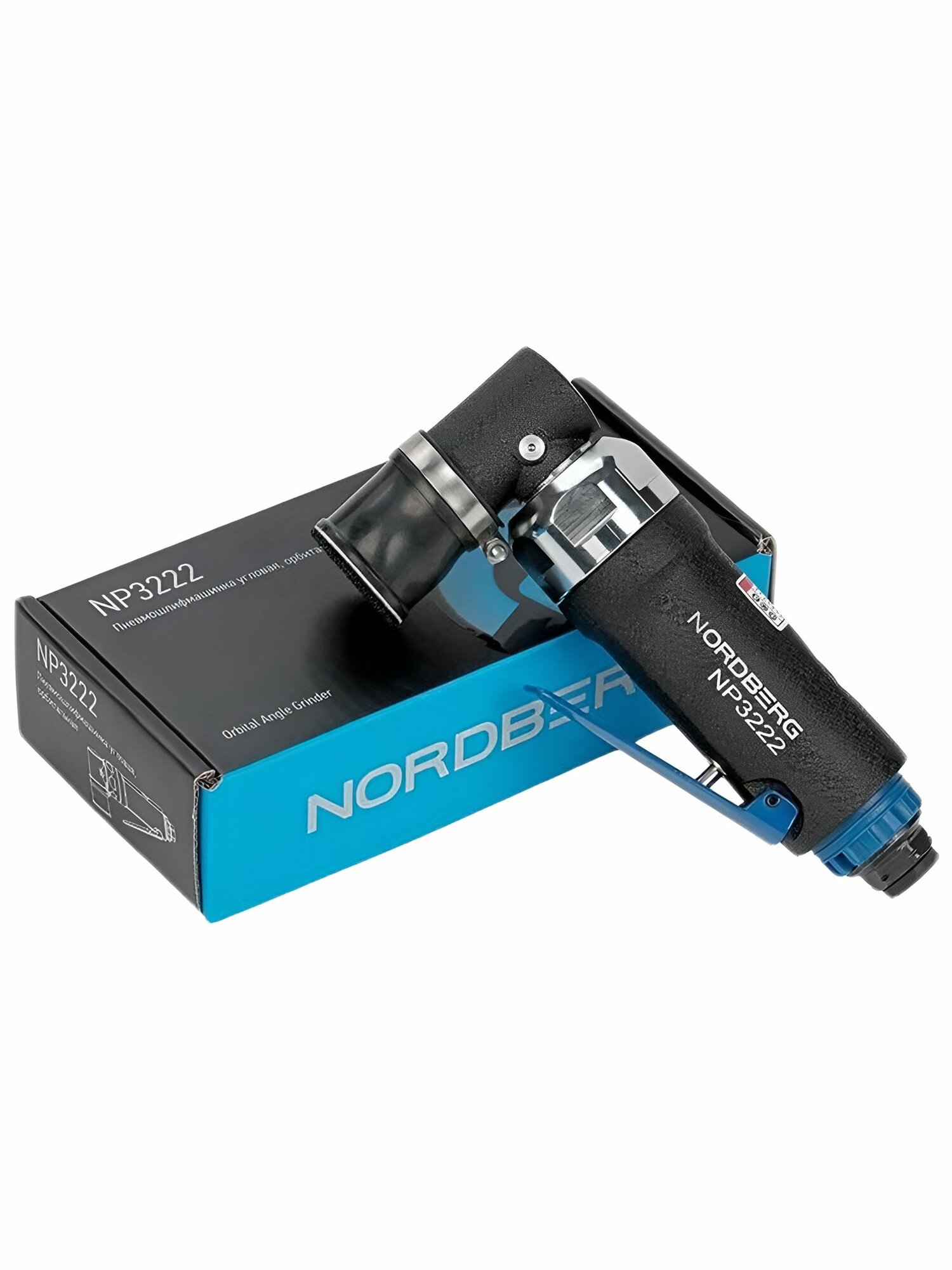 Пневмошлифмашинка угловая орбитальная NORDBERG эксцентрик 1.5 мм, диаметр 30 мм NP3222