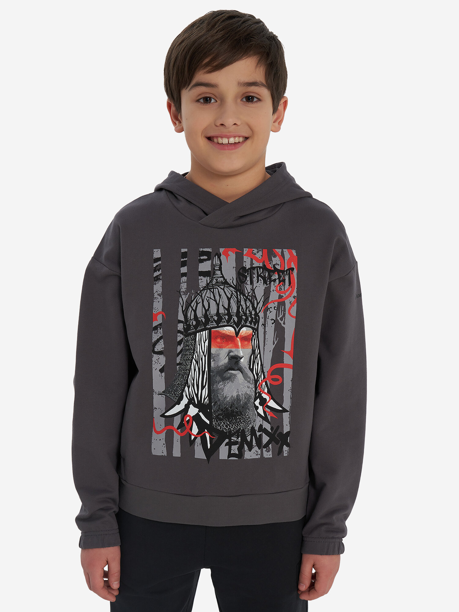 Худи Demix, размер 134-140, темно-серый — фото 1