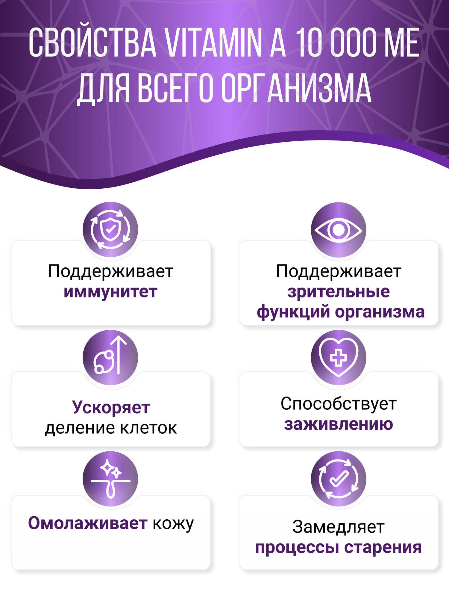 Изображение Витамин А (ретинол) 10 000 МЕ SOFTGEL для глаз и зрения взрослых, кожи, от акне и прыщей, 90 капсул