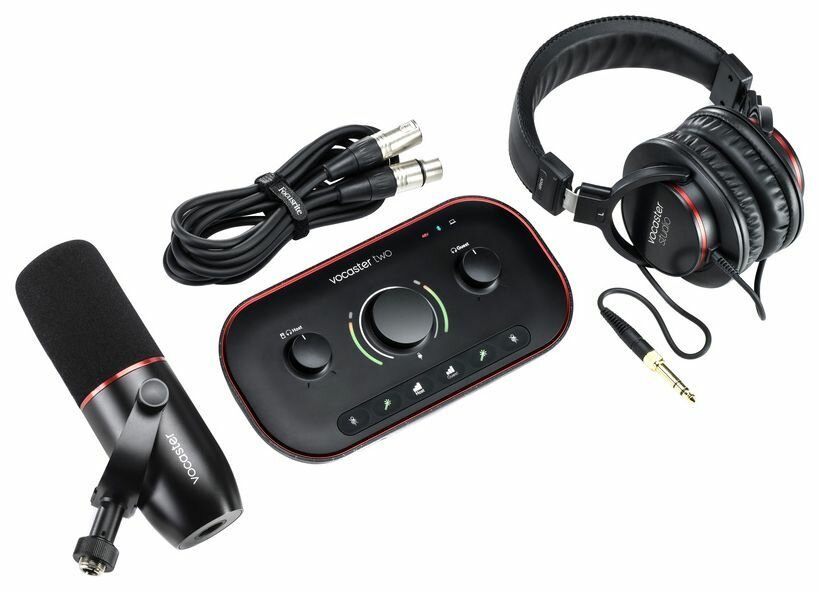 Focusrite Vocaster Two Studio звуковая карта, комплект для для подкастов.