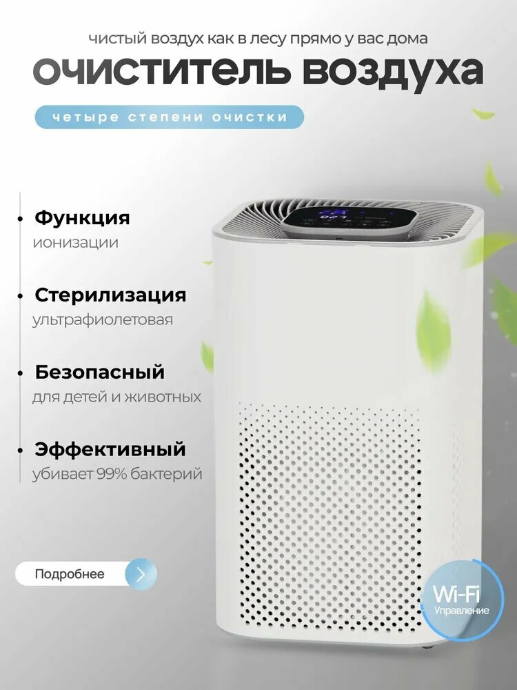 Очиститель воздуха от пыли и аллергенов ионизатор для дома воздухоочиститель