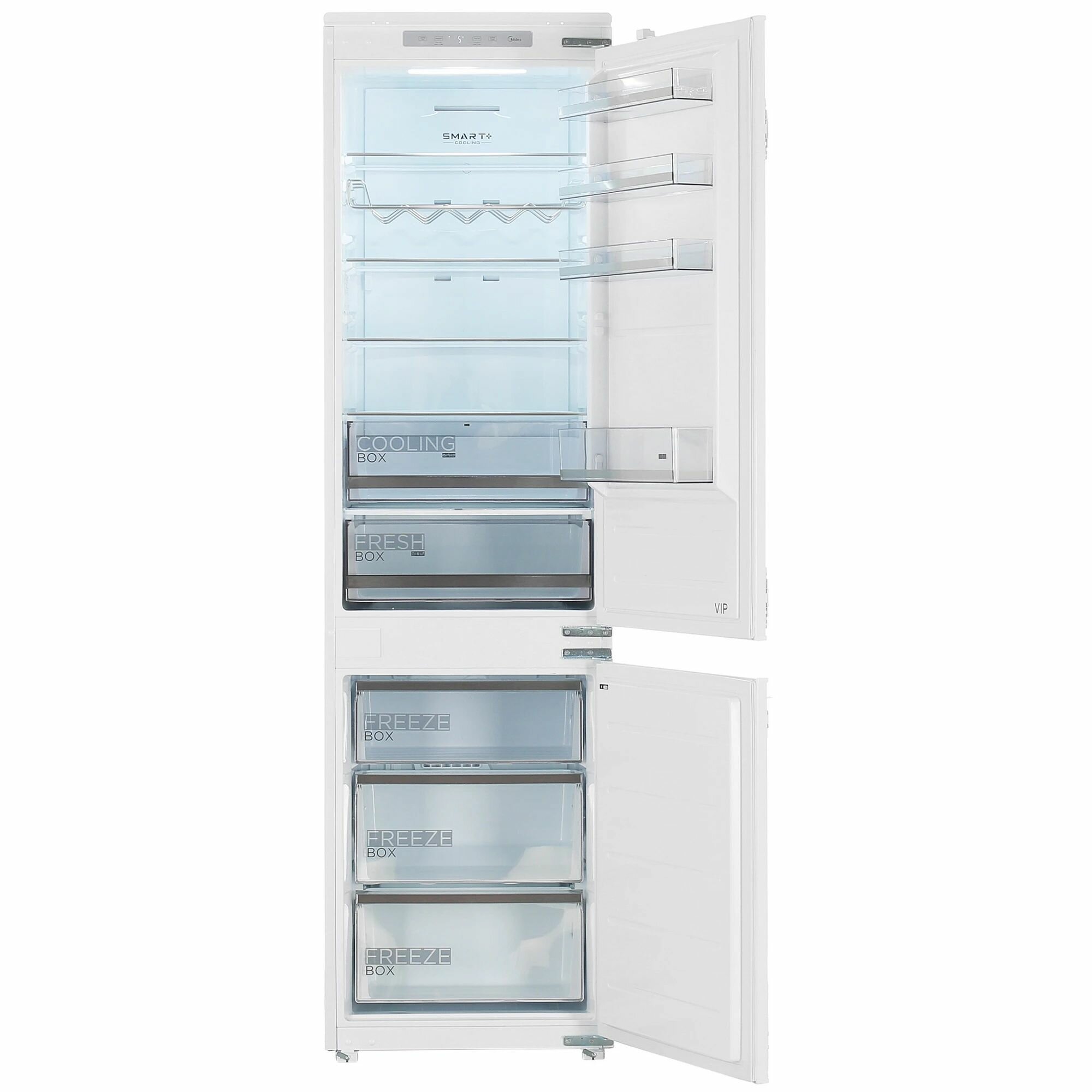 Холодильник Midea MDRE414FGE01, 307 л, встраиваемый, энергопотребление A++, белый