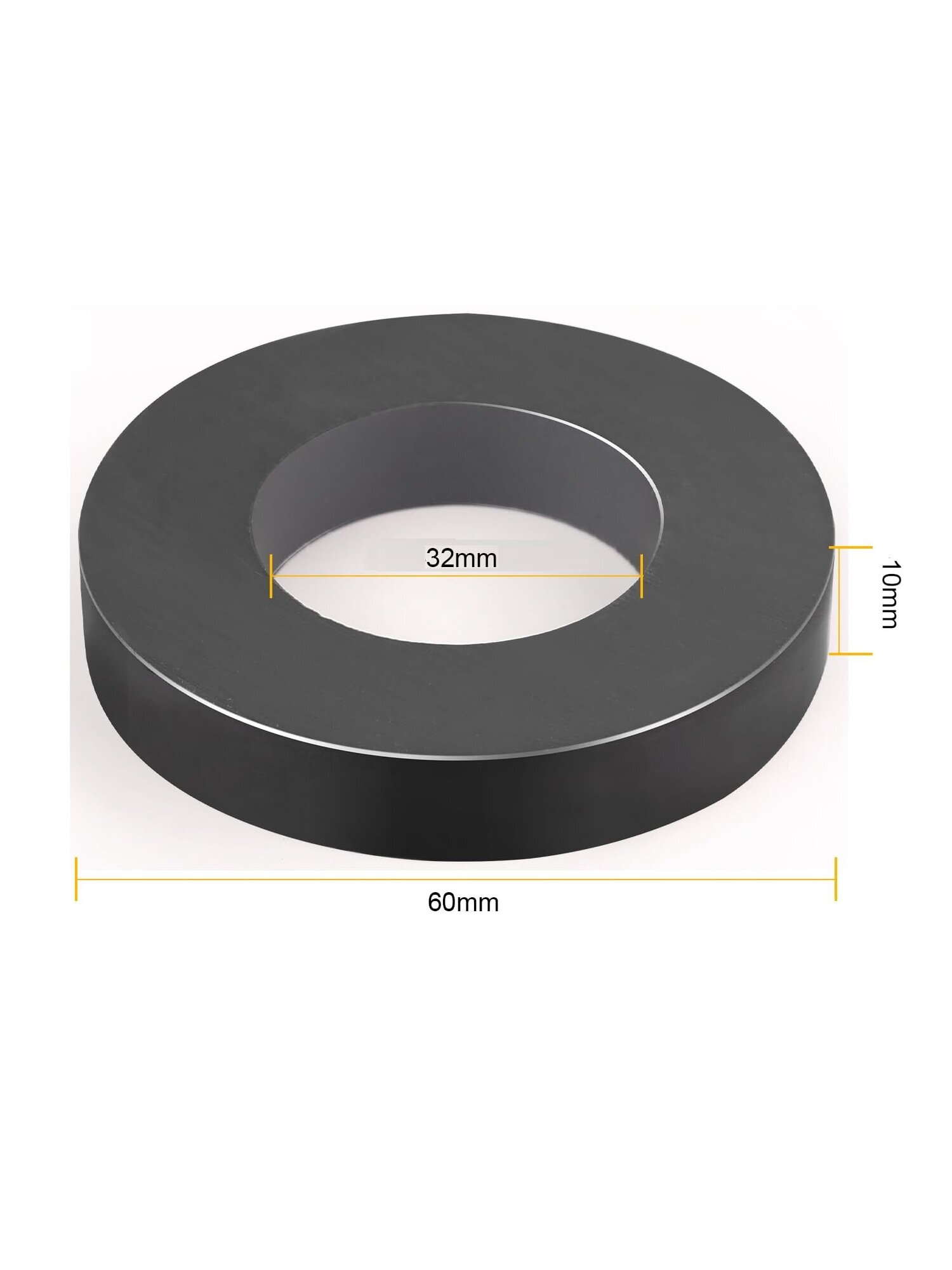 Ферритовый магнит D60*d32*H10 мм - 3 штуки, магнит MagElem феррит кольцо 60х32х10