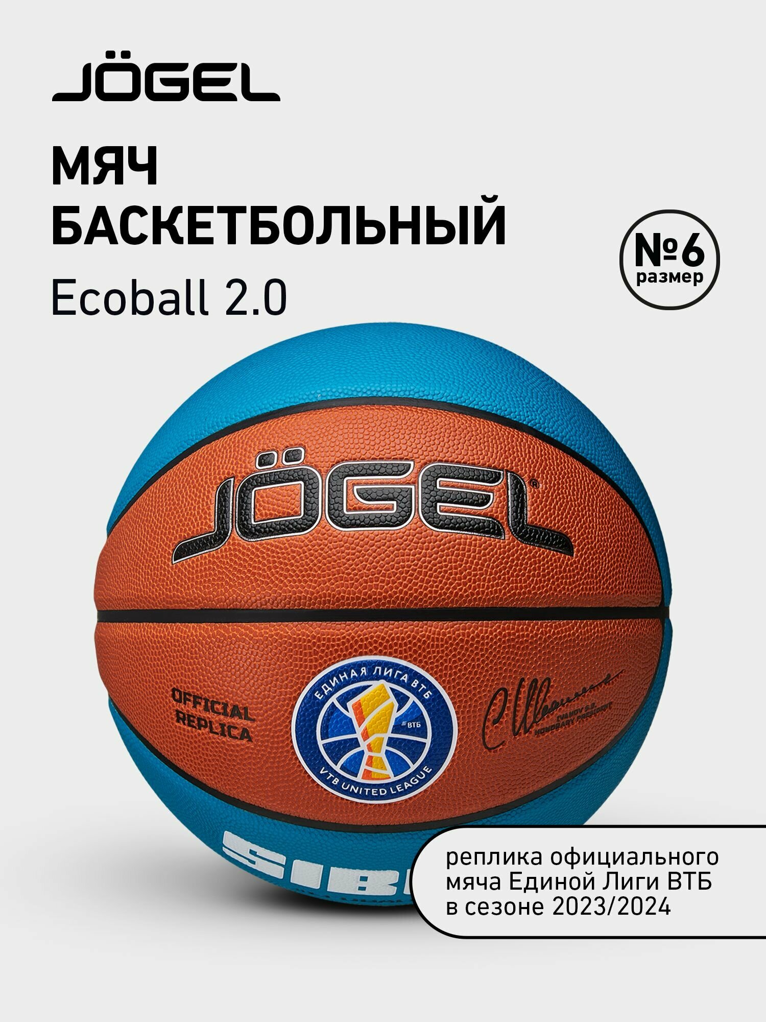 Баскетбольный мяч Pro Training ECOBALL 2.0 Replica размер №6