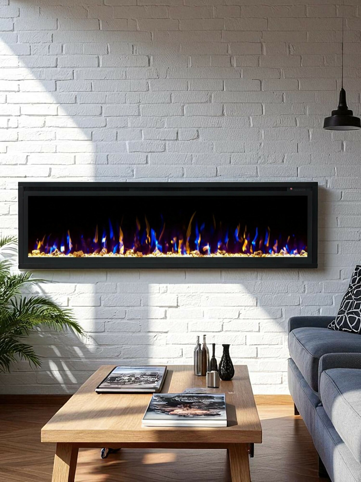 Электроочаг RealFlame Saphir 42, 6 вариантов цвета пламени, обогрев, звуковой эффект, пульт ду