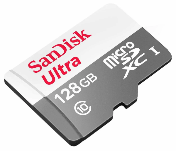 Карта памяти MicroSDXC 128GB SanDisk Ultra Class 10, UHS-I, R 100 МБ/с, адаптер н - фото №2