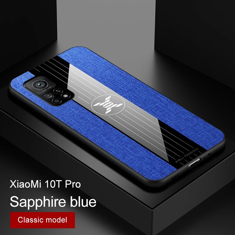 Чехол для Xiaomi Mi 10T Pro, твердая ткань с подставкой-кольцом, магнитная защитная задняя крышка, чехол для xiaomi mi 10T Mi10T, чехол с полным покрытием, only blue case, For Mi 10T