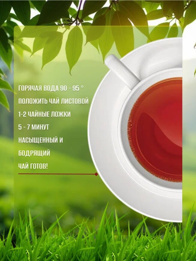 Чай Жамбо "Орда", черный, высший сорт, крупнолистовой, подарочная упаковка, 200г — фото 1