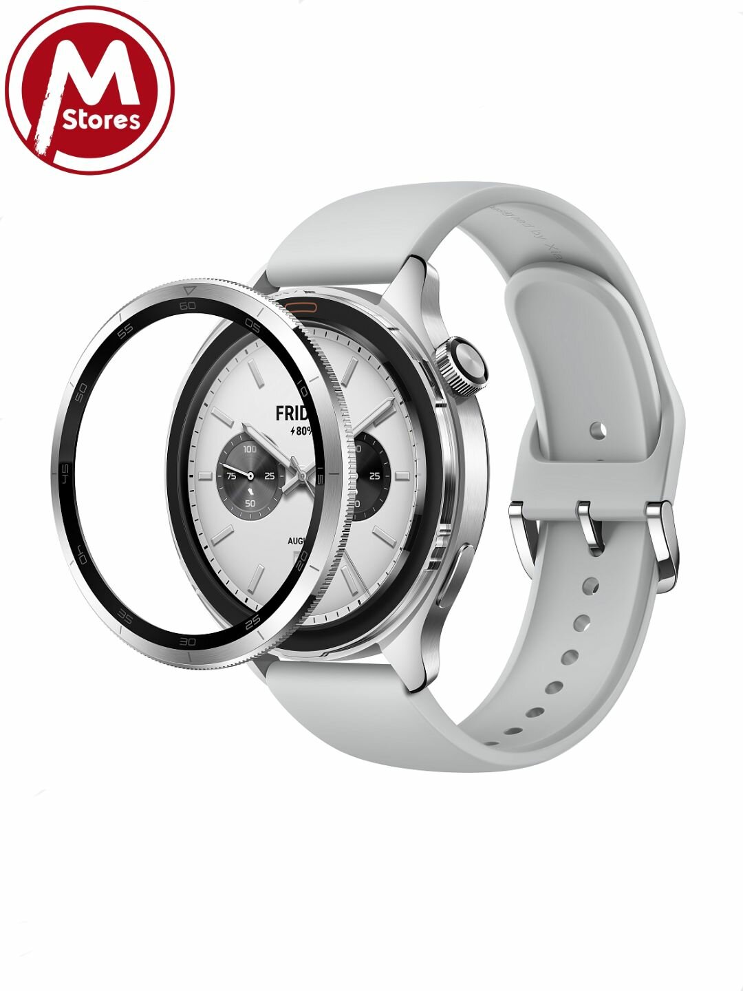 Часы Xiaomi Watch S4 Global Version, AMOLED, 1.43 дюйма, серебряный, влагозащищенные, до 15 дней автономной работы — фото 1